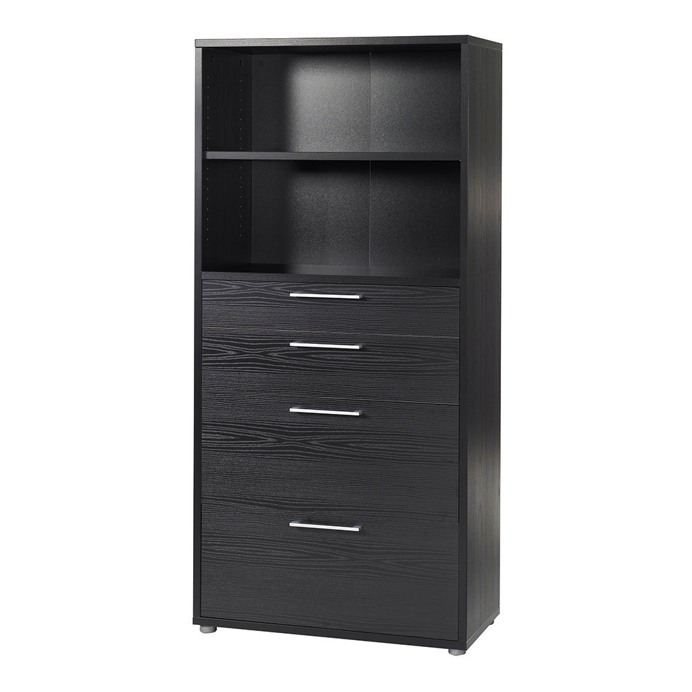Prima 1 Shelf Bookcase with 2 Drawers & 2 File Drawers