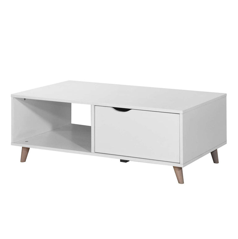 Pulford Scandinavian Coffee Table with 2 Drawers