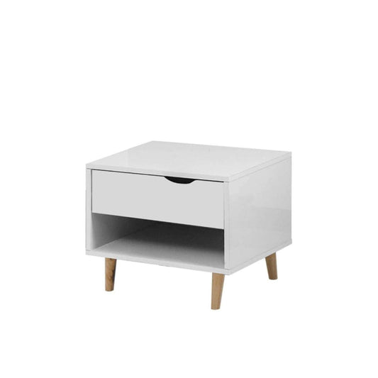Pulford Scandinavian Low Nightstand with 1 Drawer