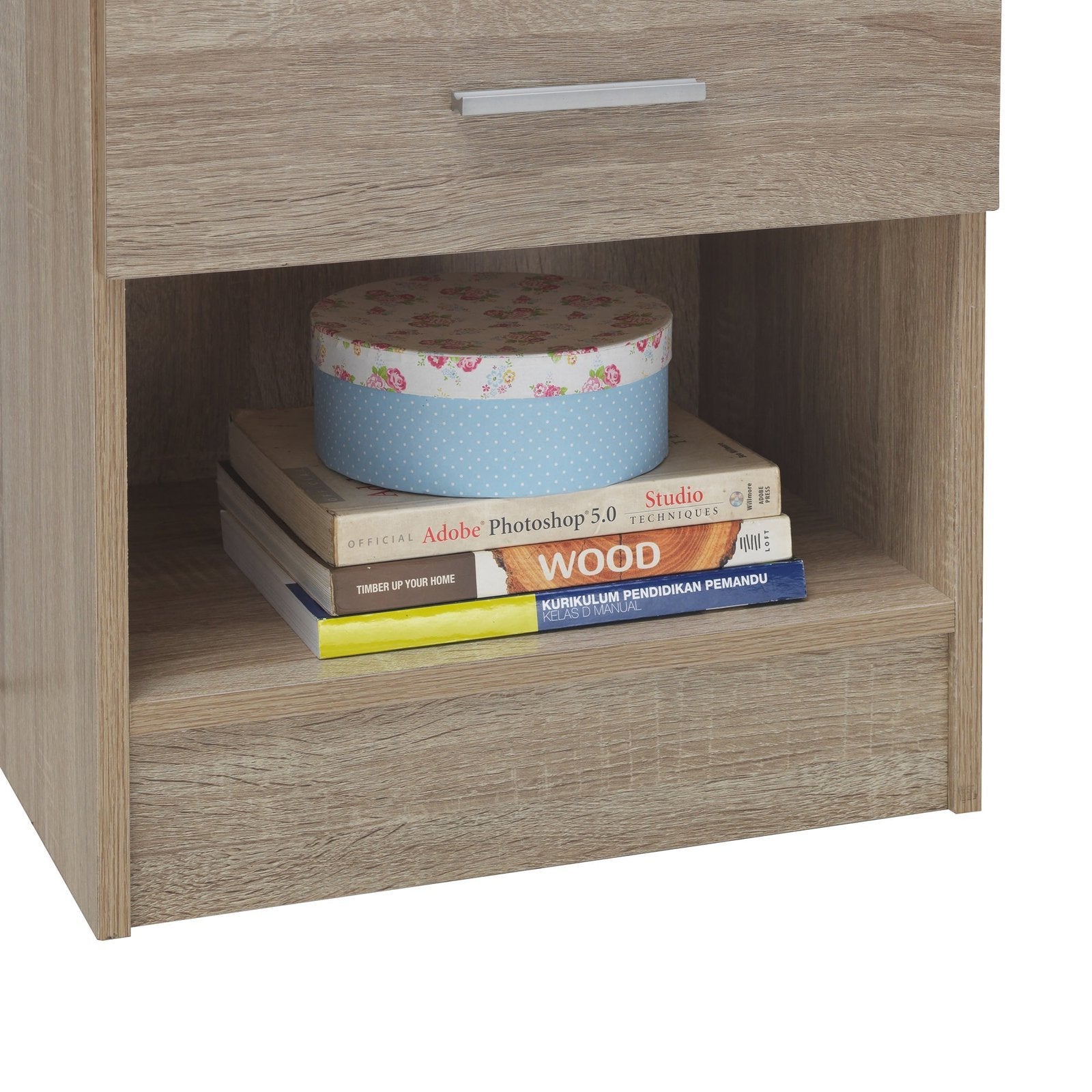 Rio Costa Nightstand with 1 Drawer Traditional Design