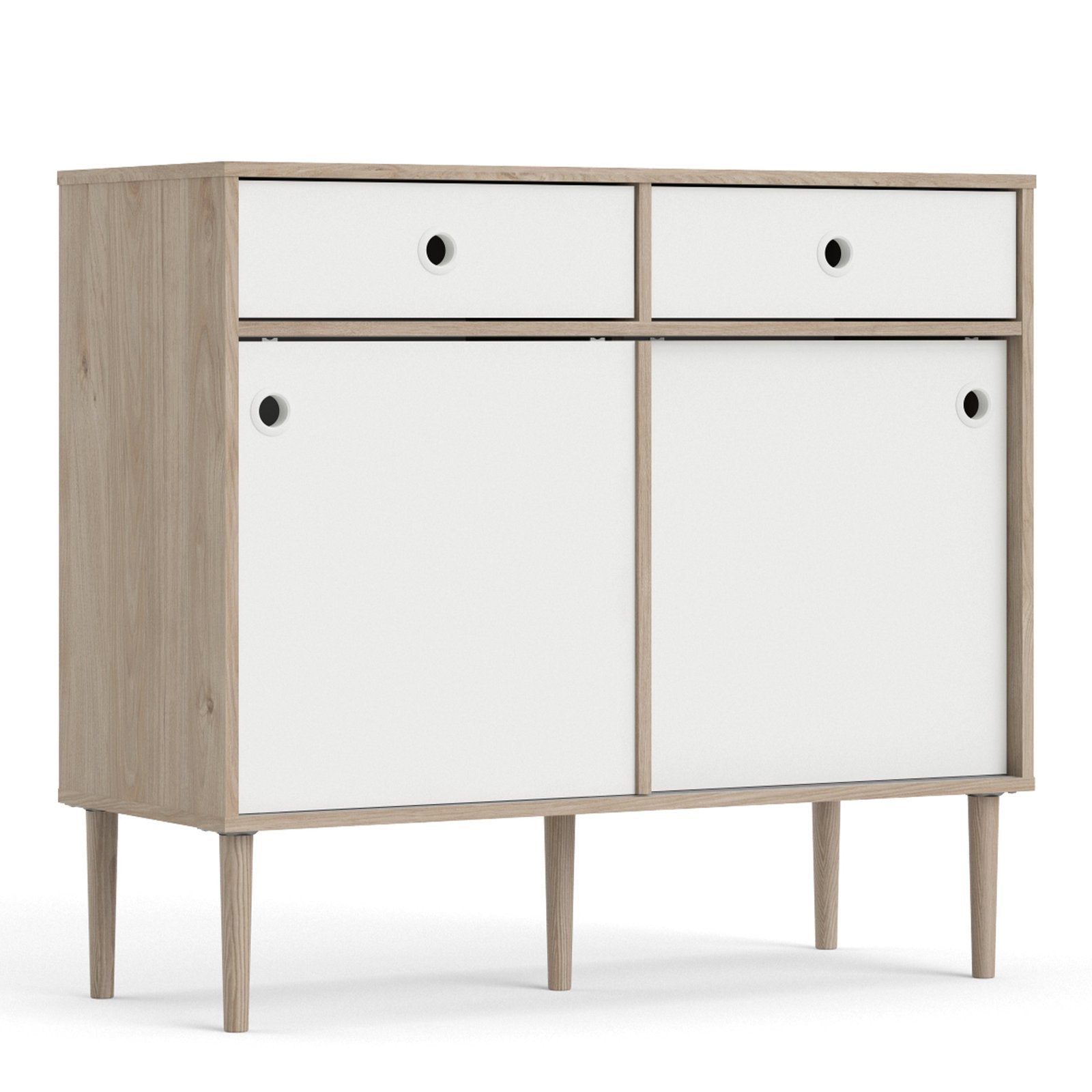 Rome 2 Drawer Sideboard with 2 Sliding Doors in Jackson Hickory Oak