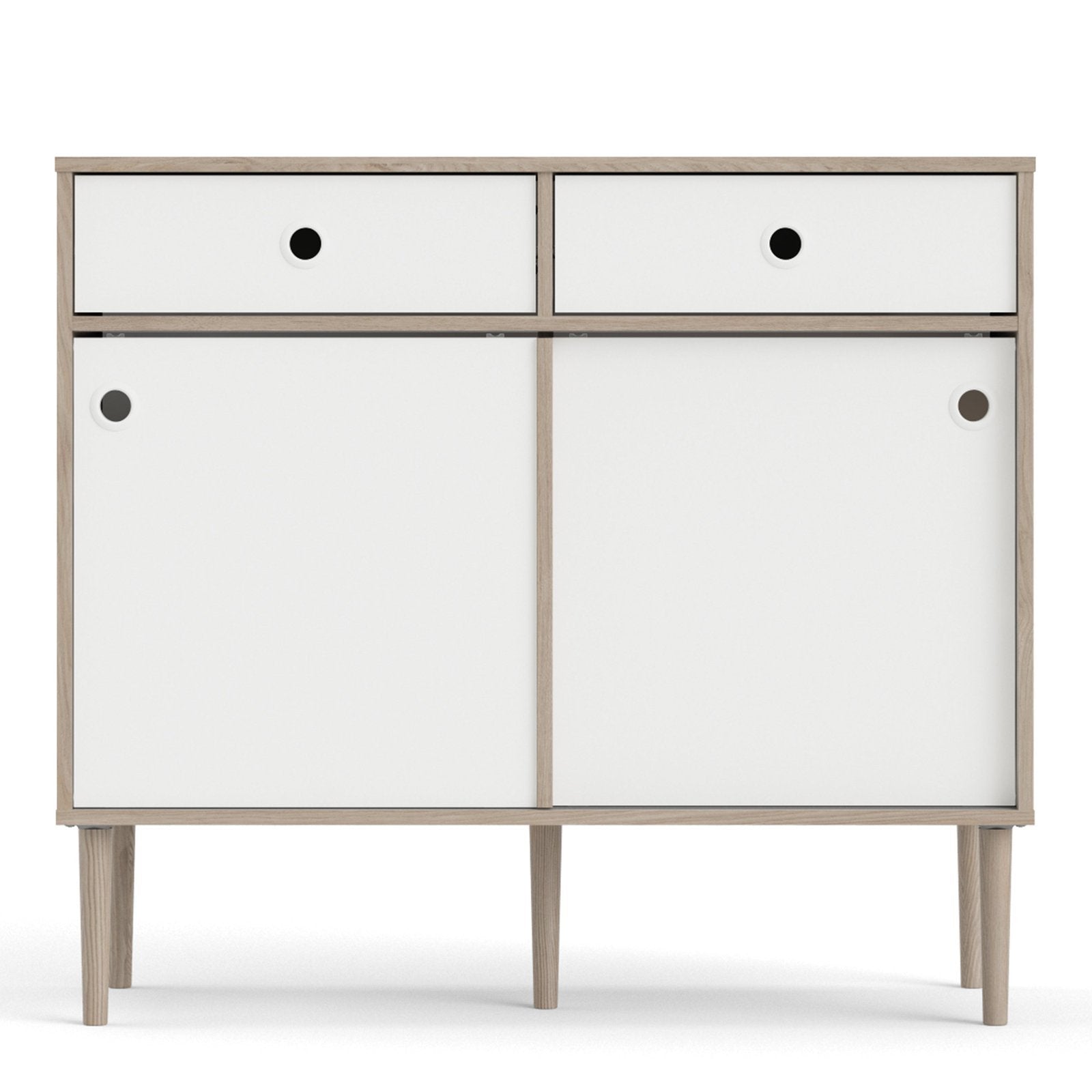 Rome 2 Drawer Sideboard with 2 Sliding Doors in Jackson Hickory Oak
