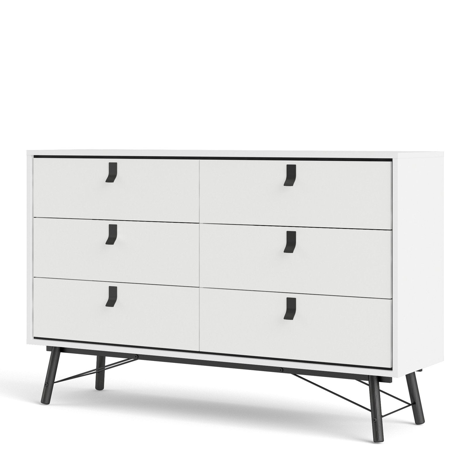 Ry Wide Double Chest of 6 Drawers