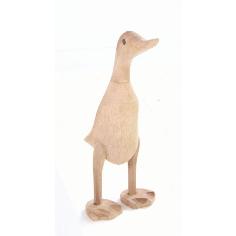 Small Standing Duck Natural Finish