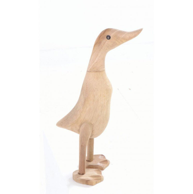 Small Standing Duck Natural Finish