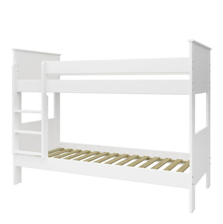 Steens Alba White Bunk Bed - Space Efficient Design - Solid White MDF