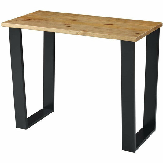 Texas console table with black metal legs