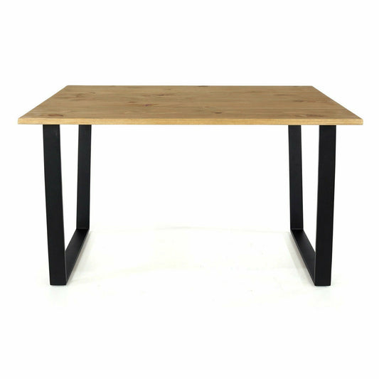 Texas Rectangular Dining Table with Black Metal Legs