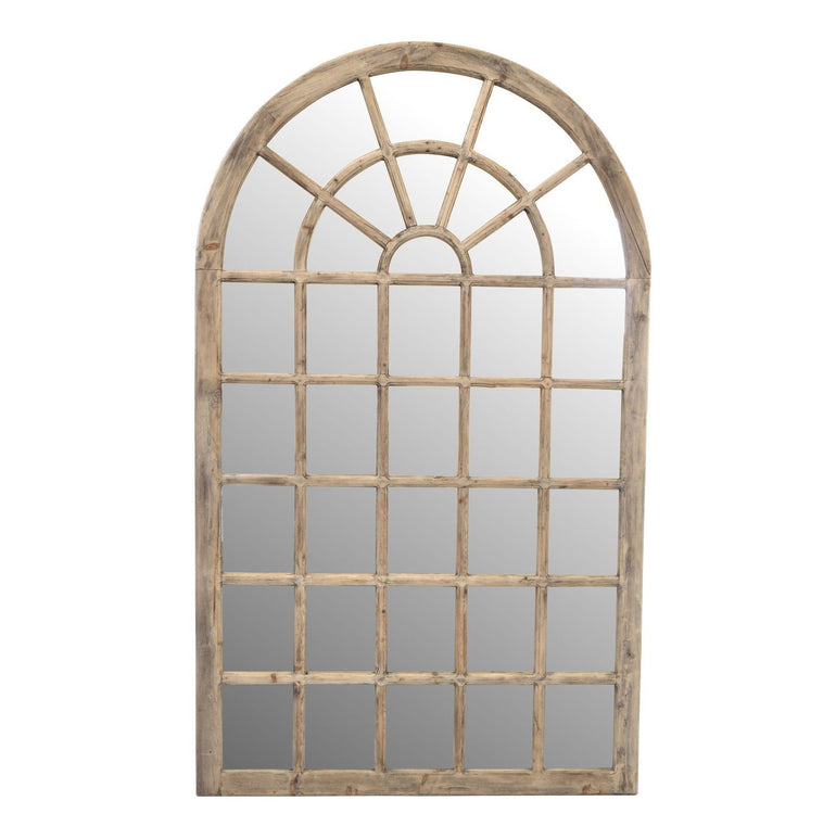 Tall Arched Georgian Mirror - Solid Mahogany
