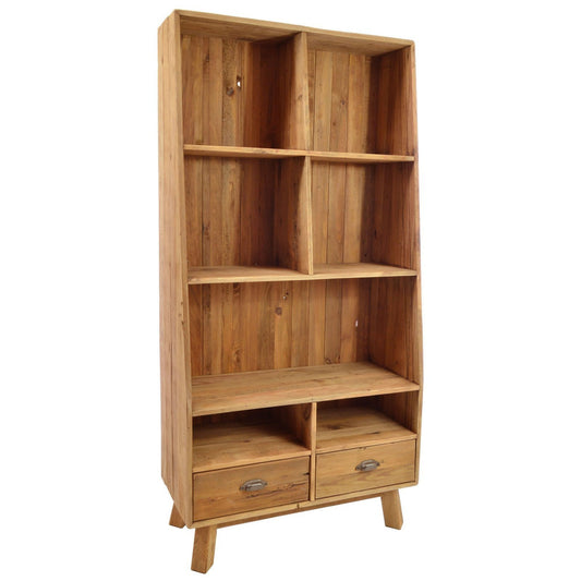 Tall Cube Bookshelf with 2 Drawers