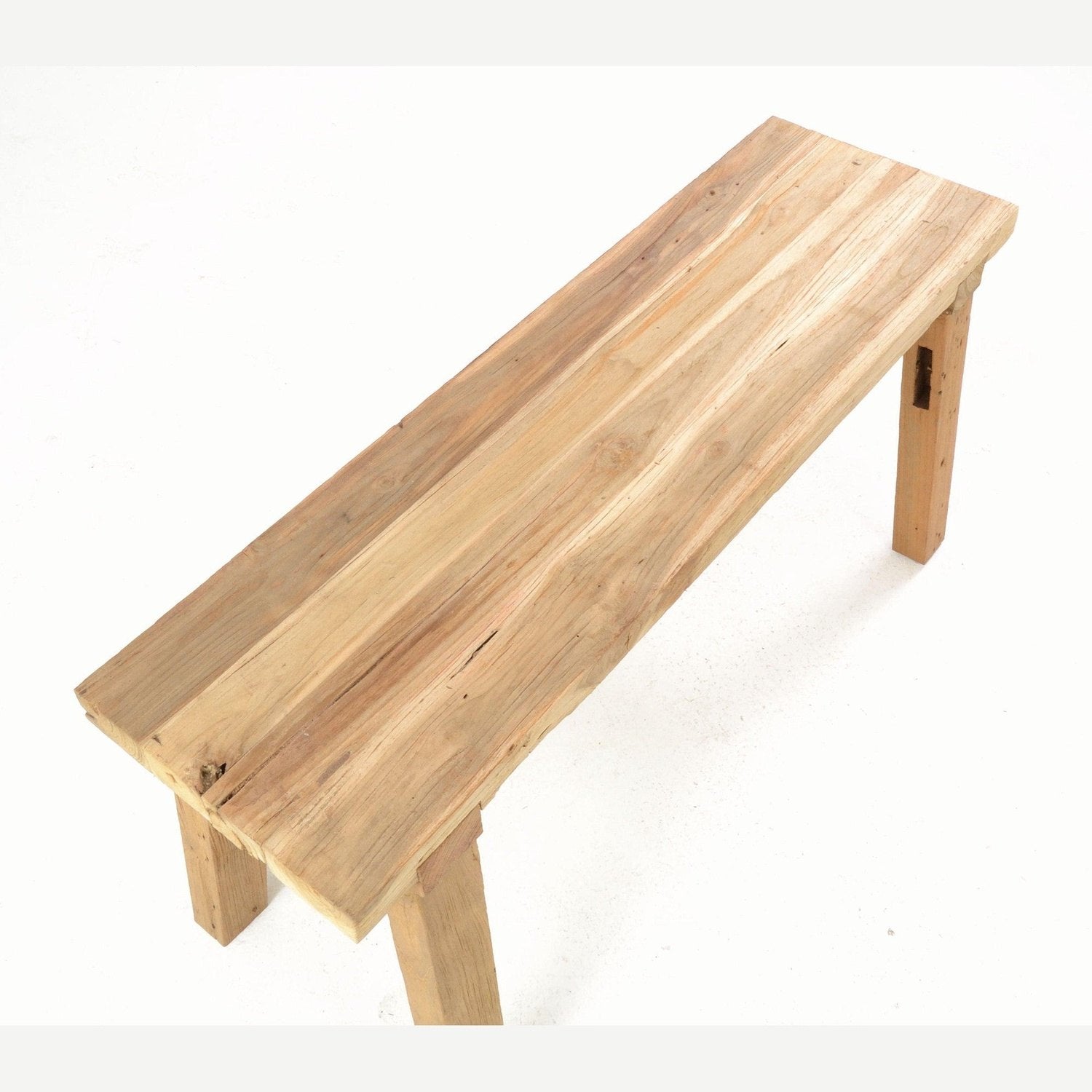 Unique Finds Rustic Solid Teak Bench - 100cm