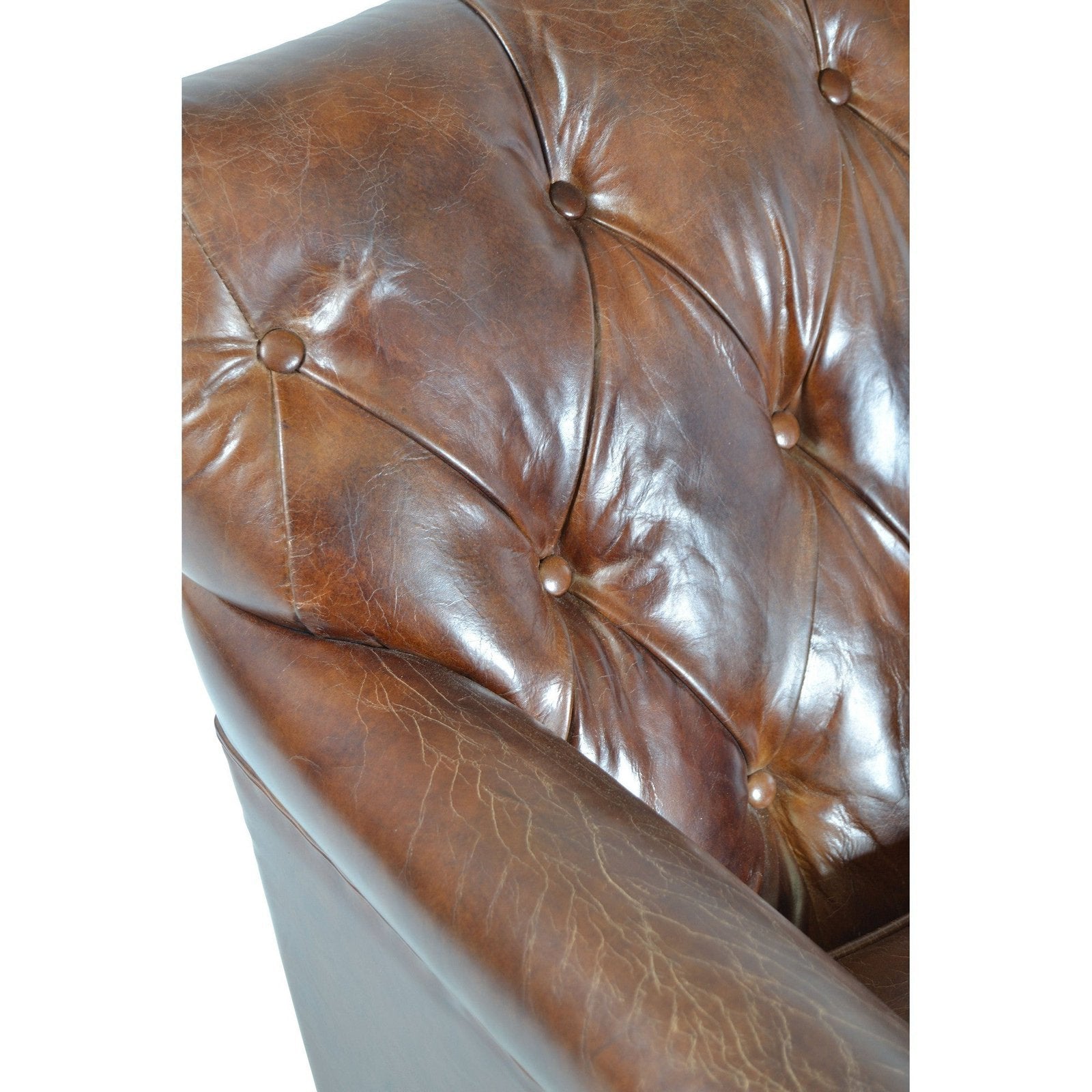 Vintage Leather Chesterfield Button Back Chair