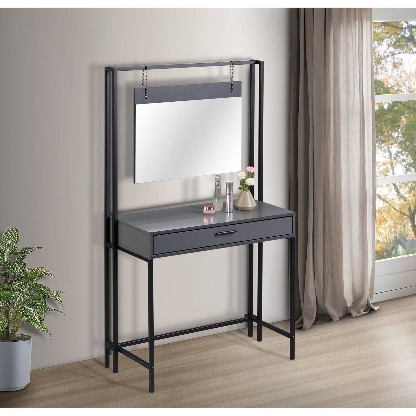 Zahra Dressing Table with 1 Drawer & Mirror