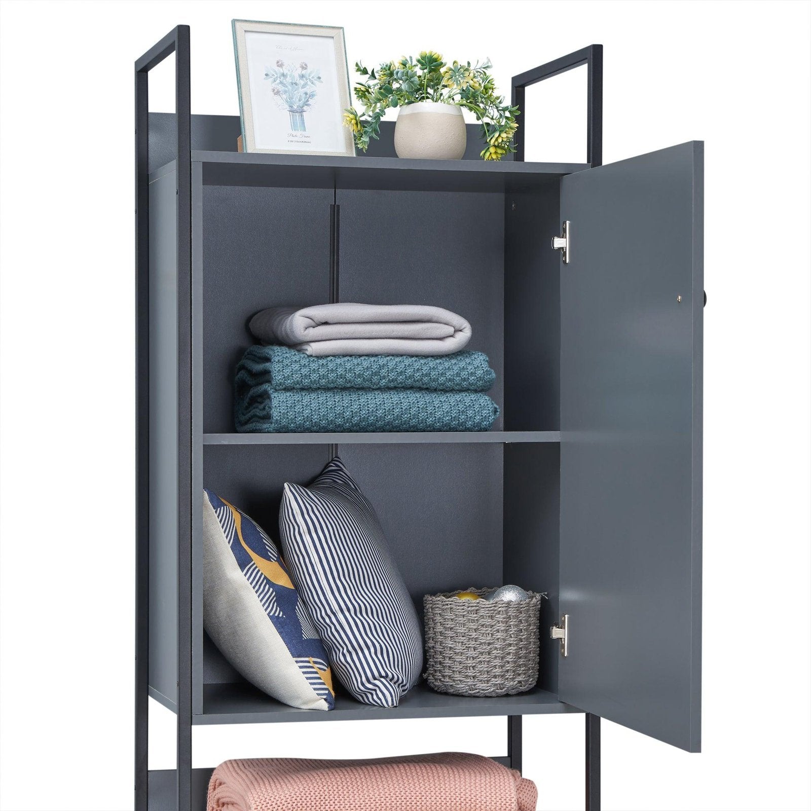 Zahra Storage Cabinet with 1 Door & 3 Shelves