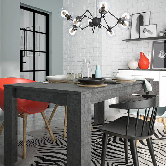 Zingaro Dining Table in Slate Grey and Alpine White