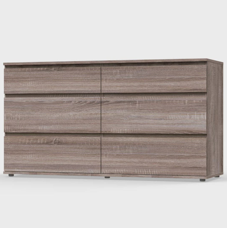 Nova 6-Drawer Chest - Handleless Soft-Edge Design in Fade-Resistant Finish - Sustainable Wood, Made in Denmark - 1534x837x500mm