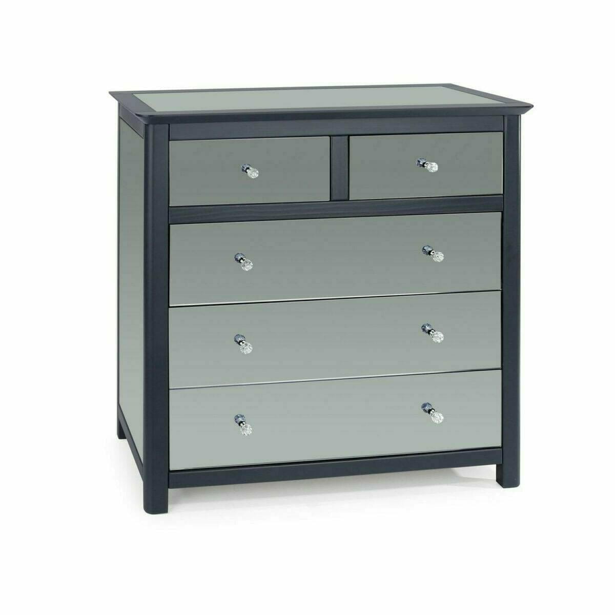Ayr Mirrored 2+3 Drawer Chest Of Drawers