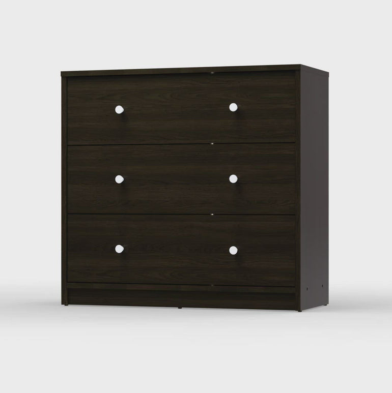 May Collection Contemporary 3-Drawer Chest - Scratch & Moisture Resistant Laminated Board - Easy Assembly - Made in Denmark - 724x683x301mm